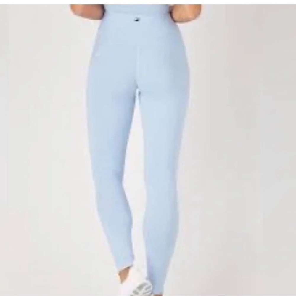 Glyder Jubilant Ribbed Leggings, Ice Blue XXS - Picture 2 of 7
